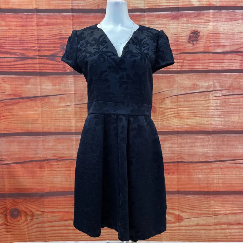 KOOKAI BLACK SHORT SLEEVE FLORAL DRESS SIZE SMALL TCC empire Waist empire