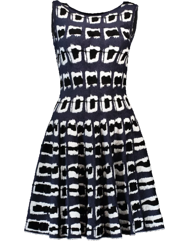 Amneris Chenille Skater Dress Tunics Prom sequined