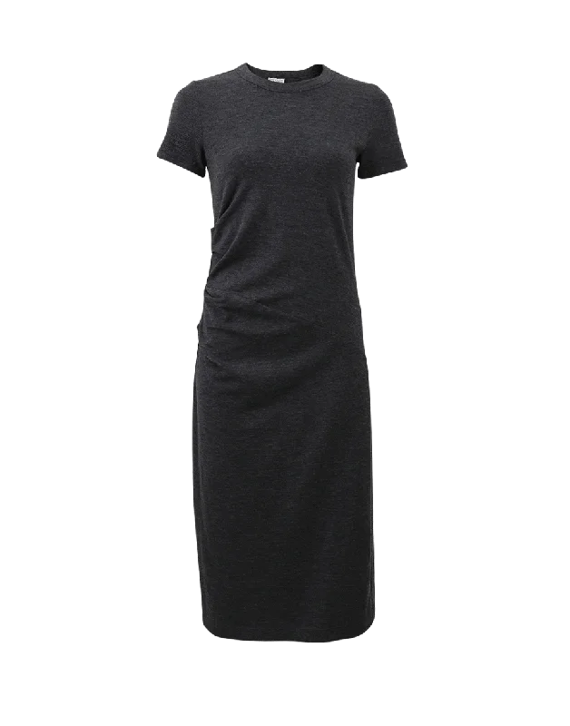 Wool Jersey Ruched Monili Dress Tunics Bridal satin