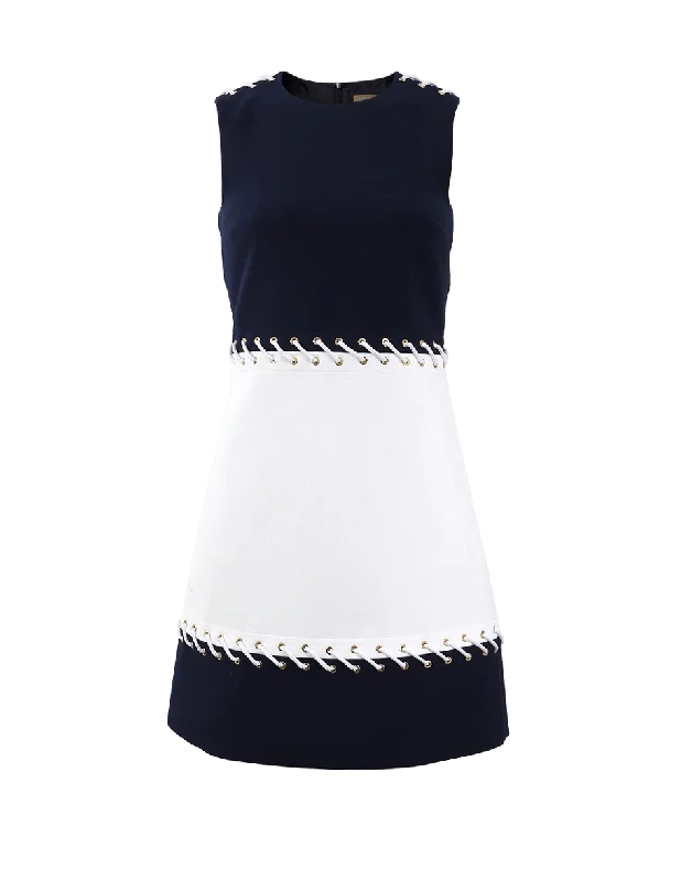 Bi-Color Shift Dress Tunics Solid Classic