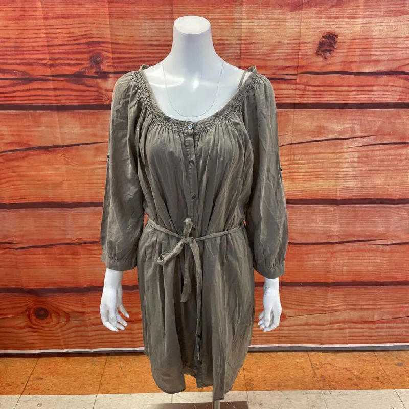 VELVET BY GRAHAM & SPENCER 2 PC BROWN DRESS SIZE LARGE TC3 Tunics Running lightweight