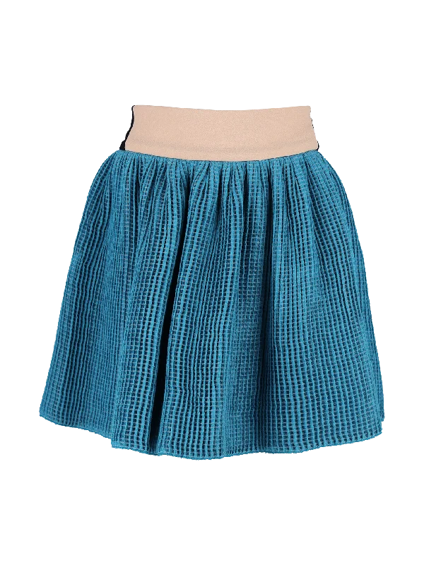 waffle-knit circle skirt wool skirt sturdy