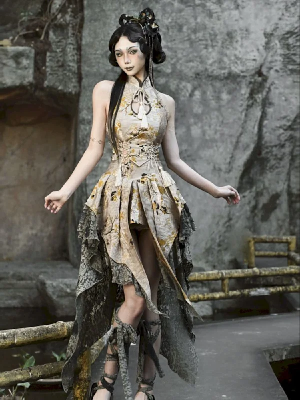 Jacquard Chenille Lace Trailing Half-body Skirt【s0000006630】 silk skirt lustrous