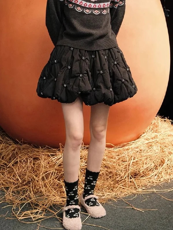 Pumpkin short skirt【s0000005951】 casual skirt length