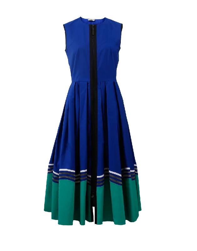 Midi Cotton Dress Tunics Sophisticated sleek