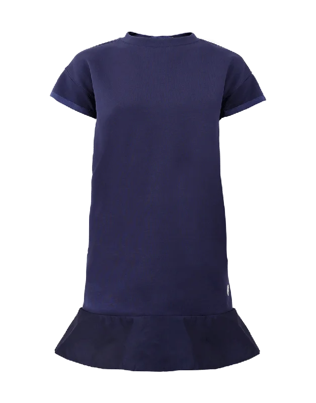 Nylon Flounce Dress Tunics Fall fleece