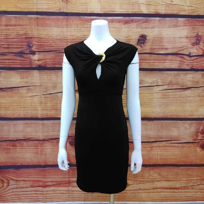 BOSTON PROPER BLACK DRESS SIZE XXS TCC Square Neckline Feminine