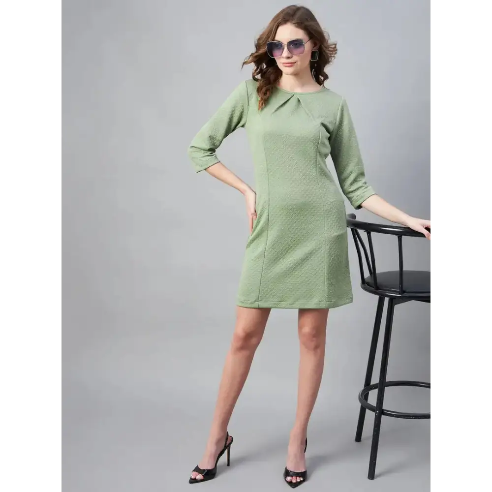 Women Stylish Polyester Fit and Flare Dress Off-the-shoulder Chic Trendy