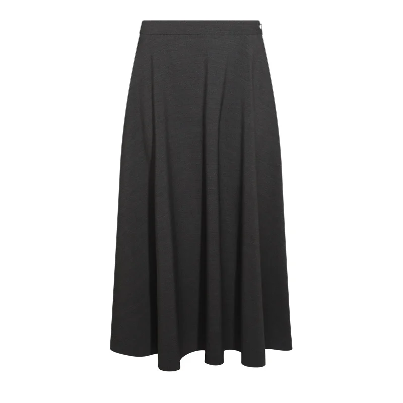 Valentino Skirts Grey silk skirt lustrous