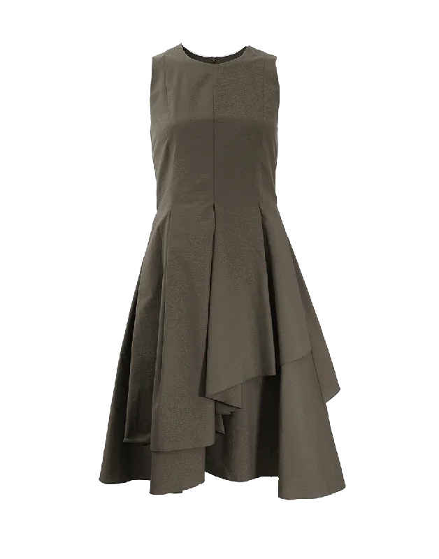 Crinkle Asymmetrical Tiered Dress Tunics Trousers formal