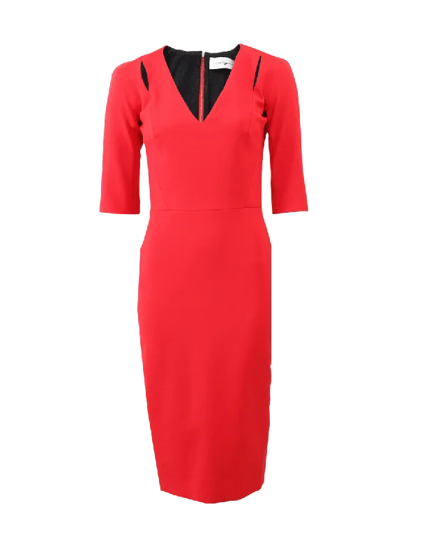 Cut-Out Slit Dress Tunics Chic elegant