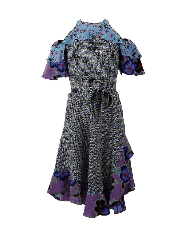 Cold Shoulder Print Dress Tunics Recommended stylist