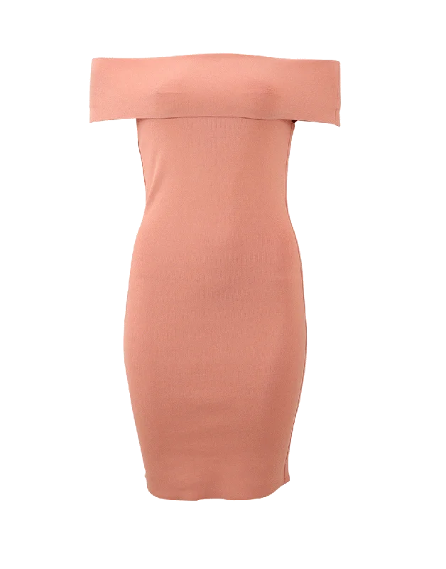 Off Shoulder Fitted Dress Tunics Stylish elegant