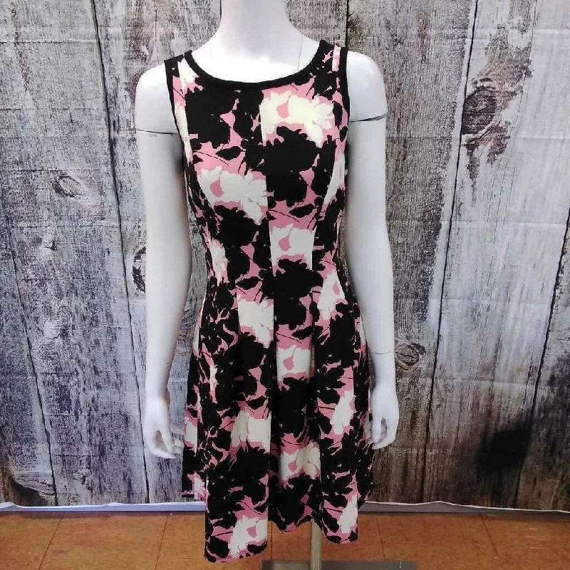 ANN TAYLOR BLACK WHITE & PINK DRESS SIZE 2 TCC Tunics Plaid country