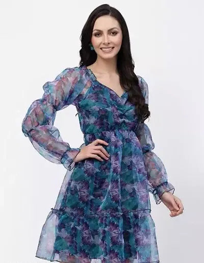 Stylish Printed Polyester Dress For Women Tunics Luxurious premium