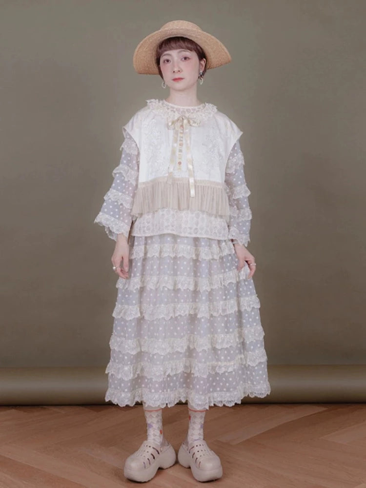 Embroidered silk cotton skirt【s0000006880】 boho skirt vibe