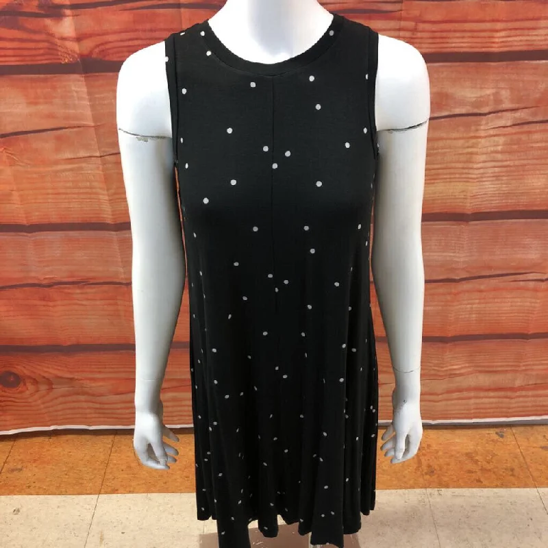 WORKSHOP BLACK POLKA DOT DRESS SIZE X SMALL TCC Tunics Versatile functional