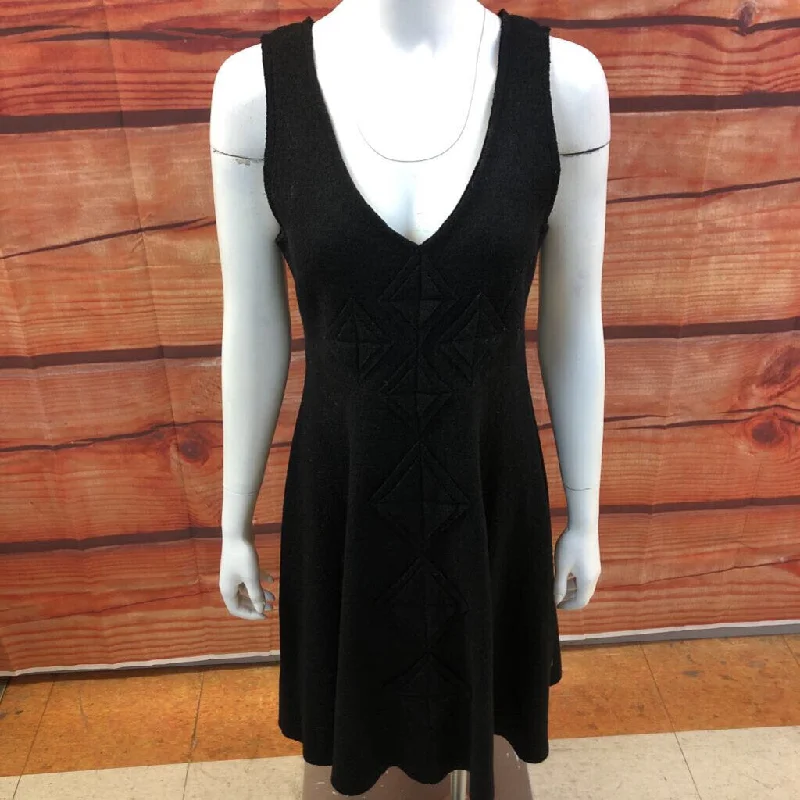 ART BLACK BOILED WOOL DRESS SIZE SMALL TCC Tunics Chinos classic