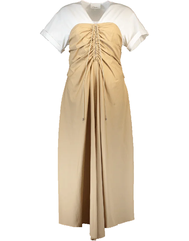 Gathered Front Dress Tunics Mesh breathable