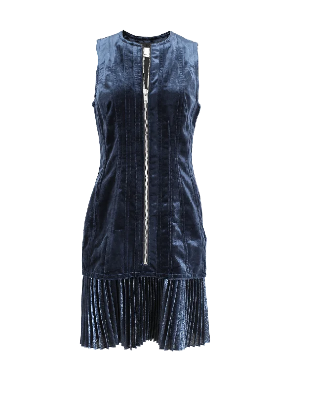 Pleated Hem Sculpted Dress Tunics Distressed trendy