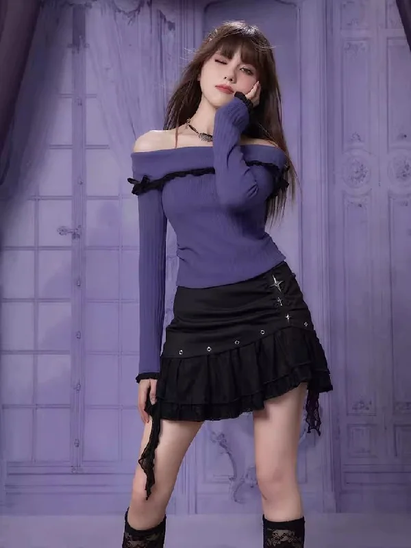 Lace Irregular Design Half Skirt【s0000006500】 corduroy skirt durable