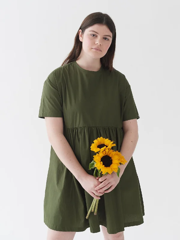 LO Woven Sally Dress - Khaki Tunics Modern contemporary