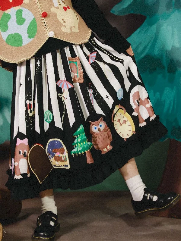 Stereoscopic Embroidered Organs Half Skirt【s0000005682】 wool skirt thick