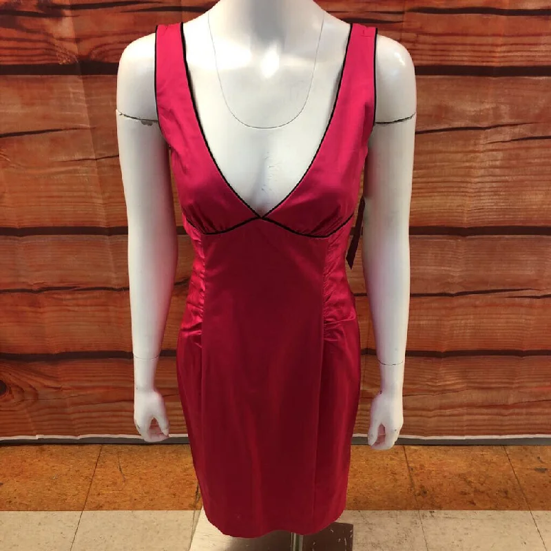 NWT LONDON TIMES PINK CONTRASTING TRIM DRESS SIZE 6 TCC Cowl Neckline Elegant