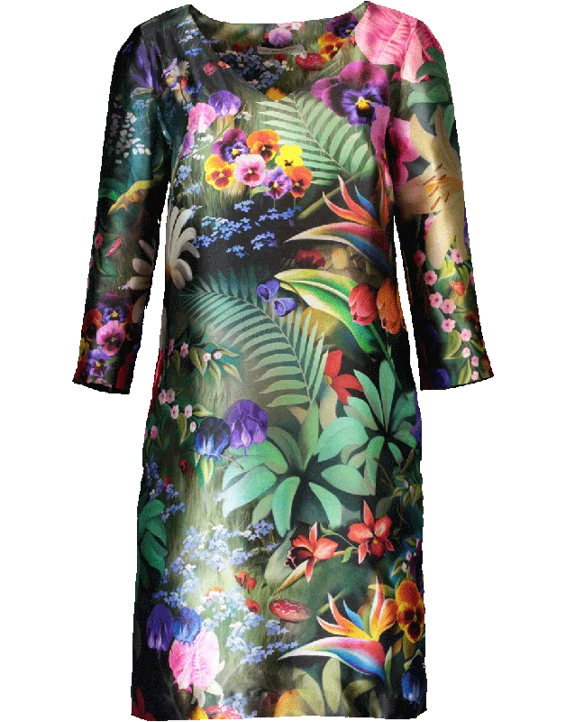 Rose Garden Print Dress Tunics Brand named