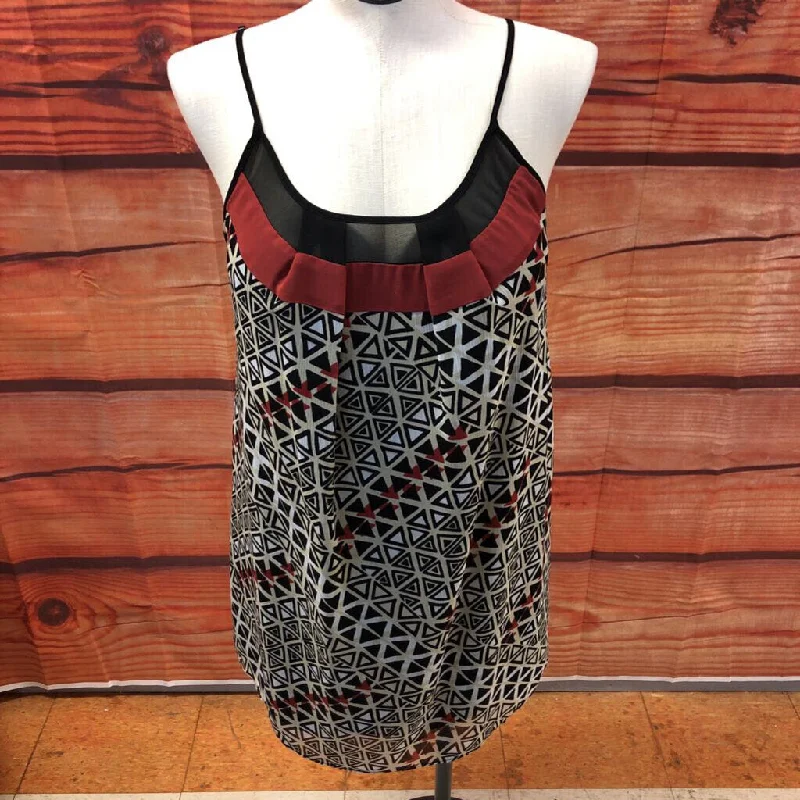 BCBG GENERATION BLACK MULTI DRESS SIZE LARGE TCC Tunics Chic fashionable