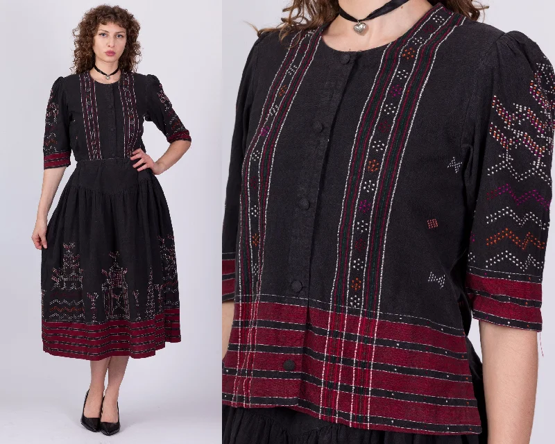 Vintage Eastern European Embroidered Folk Skirt Set - Small to Medium cashmere skirt fine