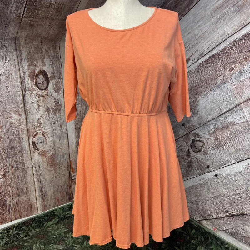 PERUVIAN CONNECTION ORANGE DRESS SIZE EXTRA LARGE/16 D2C Tunics Sophisticated sleek
