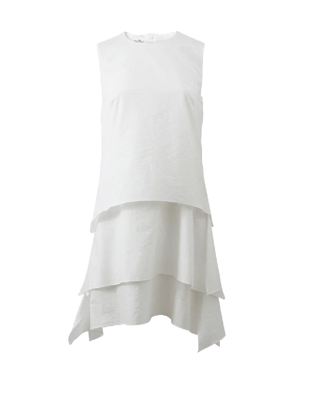 Trapeze Bottom Dress Boatneck Modish Everyday