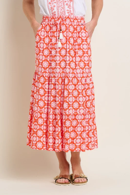Moroccan Tile Skirt midi skirt versatile