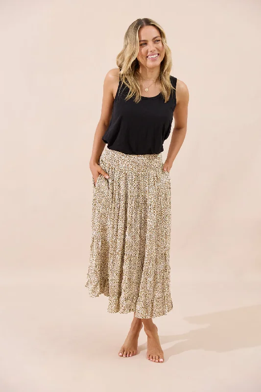 Sunset Skirt - Cheetah chiffon skirt flowing