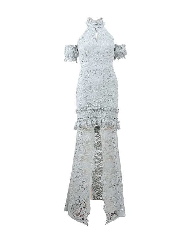 May Long Lace Dress Turtleneck Warm Winter
