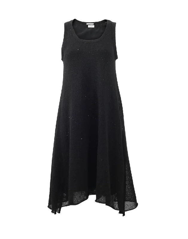 Sequined Knit Dress Tunics Short Trendy