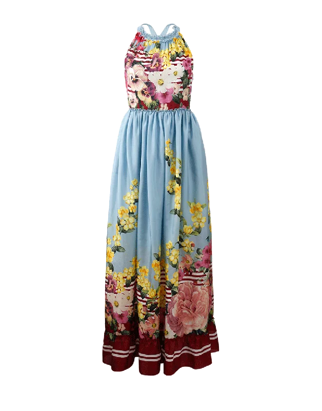 Floral Striped Dress Tunics Sophisticated sleek