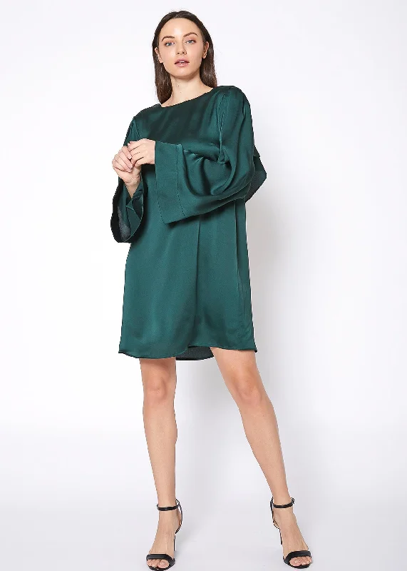 Satin Cross Back Tunic Dress Tunics Evening elegant