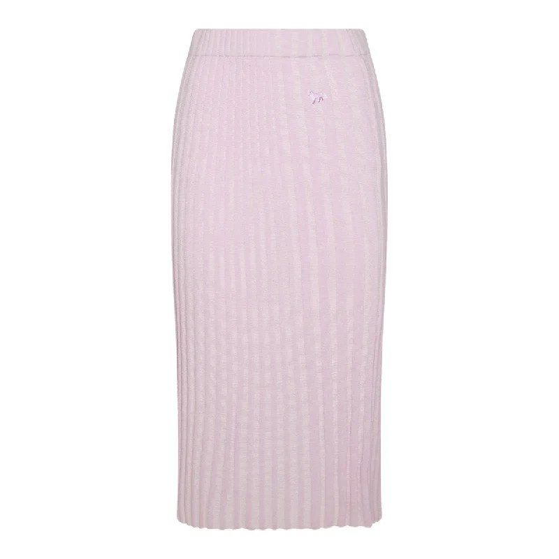 Maison Kitsune' Skirts Purple leather skirt modern