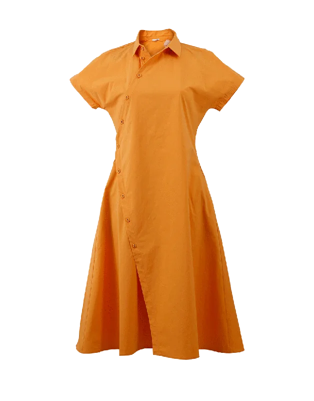 Button Down Cotton Dress Tunics Designer luxury