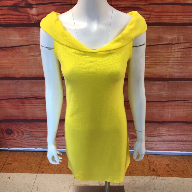ZARA TRAFALUC YELLOW DRESS SIZE SMALL TCC Tunics Sophisticated sleek