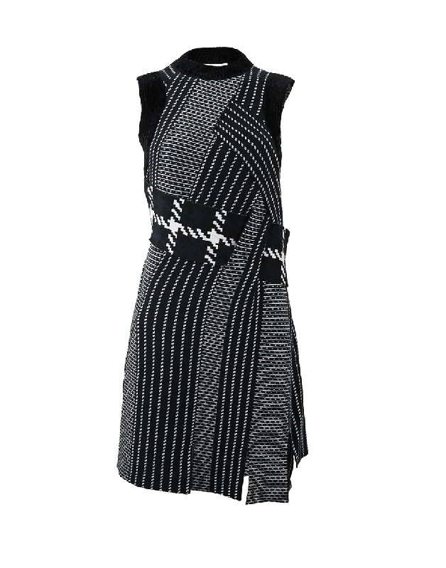 Draped Jacquard Dress Tunics Denim casual