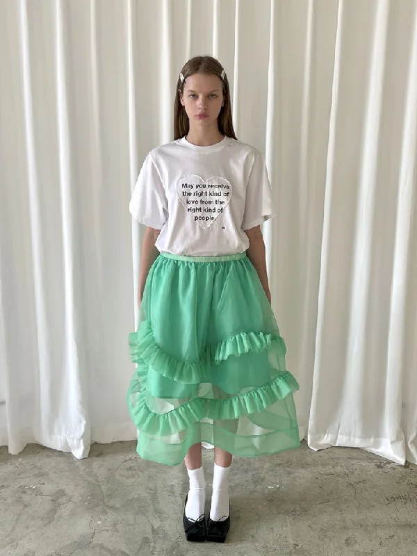 Wave Lace Poncho Half Skirt【s0000007461】 wool skirt warm