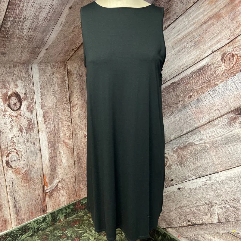 J JILL BLACK TIERED DRESS SIZE MEDIUM TCC Tunics Trendy modern