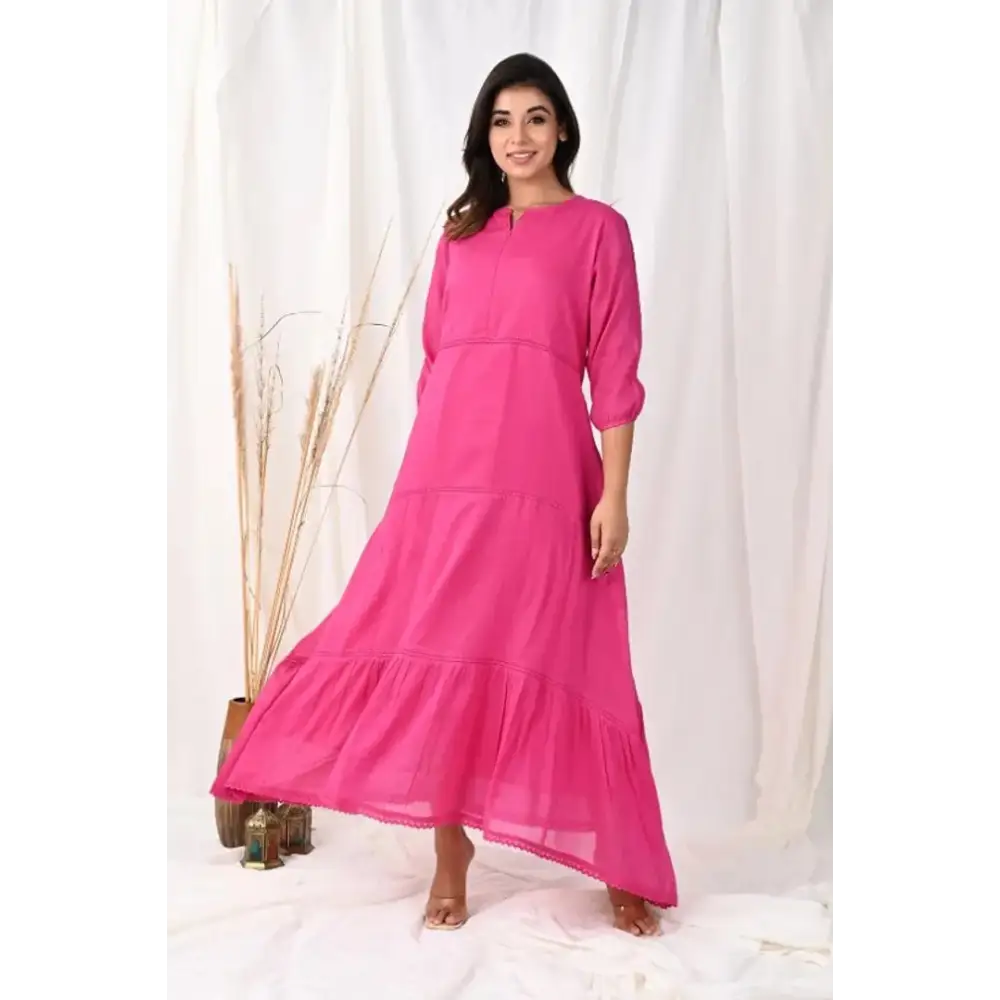 Pink Designer Cotton Dress Tunics Modern contemporary