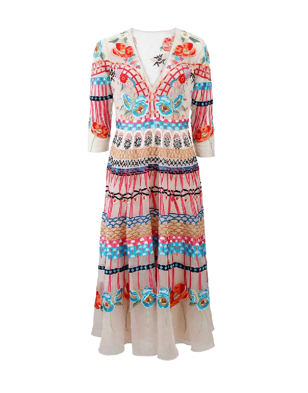 Aura Embroidered Dress Tunics Gym athletic