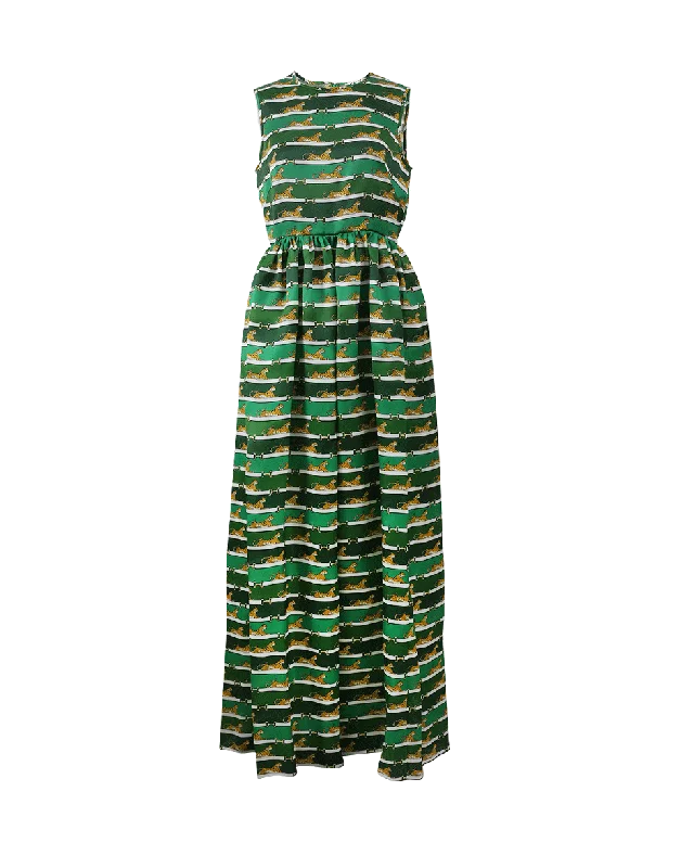 Shaw Cheetah Print Dress Tunics Vintage classic