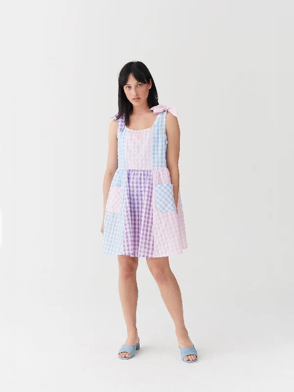 Lazy Oaf Gingham Panel Tie Dress Tunics Review highly