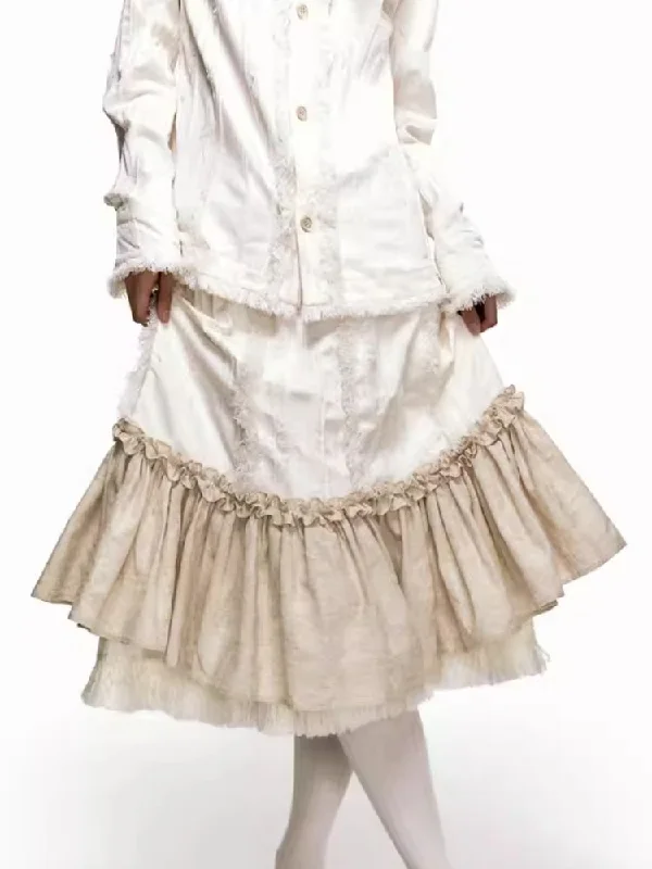 Lace Pleated Half-body Skirt【s0000006944】 lace skirt delicate